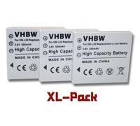 3x vhbw batterie SET adaptée pour caméra SANYO Xacti: VPC-CA6 ACTIVE, VPC-CA9, VPC-CA8 comme DB-L20 / DB-L20A / DB-L20AEX.