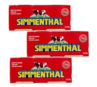3X Viande Simmenthale en gelée 2 x 90g 100% italienne Viande de Boeuf Gelée Prêt à manger!