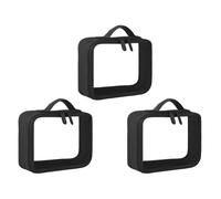 3X Voyage Sac de Maquillage Clair Organisateur Transparent Pvc Esth¿¿ticienne Sacs ¿¿ Cosm¿¿tiques Beaut¿¿ Trousse de Toilette Maquillage Pochette Sac de Lavage