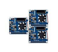 3X Waveshare Pouvoir Sur Ethernet HAT Prend en Charge la Carte D'Extension Réseau PoE 802.3Af avec OLED pour Raspberry Pi 4 Modèle B / 3B +
