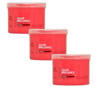 3x Wella Invigo Color Brilliance Masque Cheveux Épais Colorés, 500ml