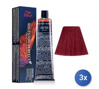 3X Wella Koleston Perfect Me+ Rouges Vibrants 66/46 60Ml