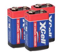 3x Xcelllithium 9V Bloc Batteries pour Détecteurs de Fumée/Feuermeler 10 Années