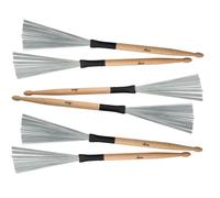3x XDrum Wire Tap Baguette Battes Balais Brush et Bâtons en Un 2in1 Drumstick