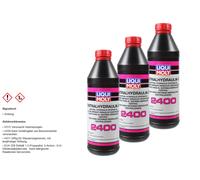 3x1 Litre Original Liqui Moly 3666 Canette Zentralhydraulik-öl 2400