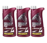 3x1 Litre Original MANNOL Huile pour Boîte à Vitesse Automatique Dexron III Plus
