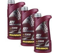 3x1 Litre Original MANNOL MN8210-4ME Atf Huile pour Boîte à Vitesse Automatique