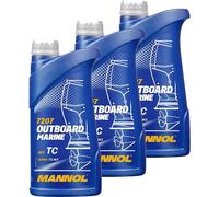 3X1 Litres MANNOL Hors Bord Marine Huile Moteur API TC JASO FC NMMA TC-W3