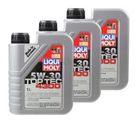 3X1 Litres Original Liqui Moly 3740 Top Tec 4300 5W-30 Huile Moteur