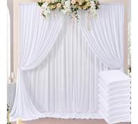 3x12 m Fond en Blanc pour Photo pour Mariage, Photographie et Décoration - Fond sans Plis pour Cérémonies de Mariage