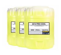 3x20 Litre Mannol Pro Cool Liquide de Refroidissement Jaune Antigel Moto Qua