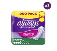 3x24 Serviettes Pour Fuites Urinaires Always Discreet - Normal