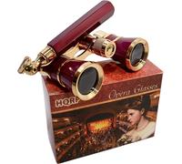 3X25 Jumelles De Theatre Opera Bordeaux Compatible Avec Intégré Poignée Extensible Avec Nouvelle Technologie Optique Clair Comme Le Cristal (Occ)[Z551]