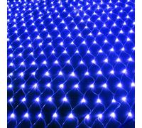 3X2M 200 LED Chaîne d'éclairage Réseau d'éclairage Bleu Mode d'éclairage continu Rideau lumineux Intérieur Fête Balcon Décoration Lumières de Noël