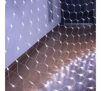 3X2M 200 LED Chaîne lumineuse Réseau d'éclairage Blanc Mode d'éclairage continu Rideau lumineux Intérieur Fête Balcon Décoration Lumières de Noël