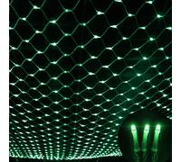 3X2M 200 LED Chaîne lumineuse Réseau lumineux Vert Mode d'éclairage continu Rideau lumineux Intérieur Fête Balcon Décoration Lumières de Noël