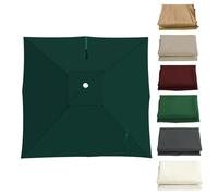 3X3 2.5X2.5 4X3m Auvent De Remplacement Pour Parasol 8Baleines, Durable Carré Housse De Rechange Pour Parapluie Déporté Excentrique, Toile Protection Solaire AntisUV Imperméable(Dark green,3X3m)