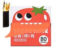 3x3 Self Stick Note Pads Smooth Writing Funny Memo Paper 80 Sheets