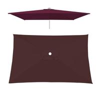 3x3m 2x3m 2x2m Carré Dessus De Parapluie De Remplacement En Polyester, 4/6/8 Baleines, Grand Rectangulaire Housse Toile De Parasol Non Déporté Rechange, Imperméable Protection UV30+(Coffees,2X3m)