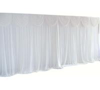 3x3m rideau soie glacée mariage fenêtre fête accessoires fond scène studio photo tissu décoratif backdrop (blanc)