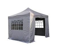 3x3m robuste, entièrement imperméable Tonnelle Premium et 4 panneaux latéraux ( Gris Métallique )
