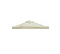 3x3m Toile de Rechange Gazebo Double Toit pour Jardin (Beige, Double Top)