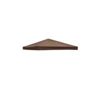 3x3m Toile de Rechange Gazebo Double Toit pour Jardin (Marron, Un Seul Top)
