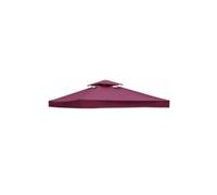 3x3m Toile de Rechange Gazebo Double Toit pour Jardin (Rouge, Double Top)