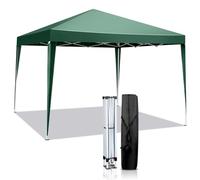 3x3m Tonnelle de Jardin Pliable Aluminium Imperméable Tente de Reception avec aux UV Pavillon Bleu Bâche PE Epaisse de env pour Fête Marriage Les Activités Commerciales (Grün)