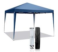 3x3m Tonnelle de Jardin Pliable Aluminium Imperméable Tente de Reception avec aux UV Pavillon Bleu Bâche PE Epaisse de env pour Fête Marriage Les Activités Commerciales (Bleu)
