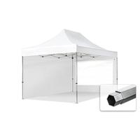 TOOLPORT 3x4,5 m Tonnelle pliante Alu, PES 800, côtés panoramiques, blanc - (600214)