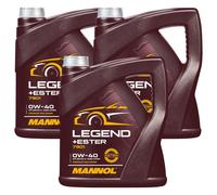 3X4 Litres MANNOL Legend+Ester 0W-40 Huile Moteur ACEA A3/B4 Vollsynthetique