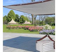 3x4m Voile d'Ombrage Réfléchissant Aluminium - Filet de Protection Solaire 90% Anti-UV pour Terrasse, Jardin, Serre et Parking - Toile Argentée Isolante avec Œillets Tous Les 50cm