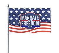 3x5 America Freedom Convoy 2022 Drapeau Mandat Freedom Flag American USA Support Trucker Flag Stop The Mandats Drapeau extérieur avec œillet en métal sans mât de drapeau