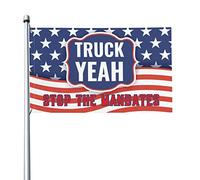 3x5 America Freedom Convoy 2022 Drapeau Mandat Freedom Flag American USA Support Trucker Flag Stop The Mandats Drapeau extérieur avec œillet en métal sans mât de drapeau