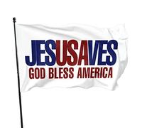 3x5 Jésus sauve le drapeau des États-Unis 3x5 Ft Dieu bénisse le drapeau de l'Amérique
