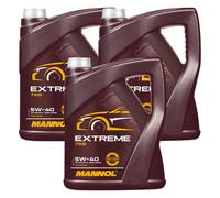 3x5 Litre mannol extreme 5W-40 huile moteur Acea A3/B4 MB Jaso MA2 VW Porsche