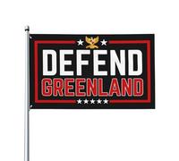 3X5Ft Banner Breeze Flag Défendons Le Groenland - Drapeau « Je Suis Debout » Unique Drapeau De Famille Élégant Pour Balcon Patio