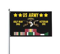 3X5Ft Banner Breeze Flag Drapeau Des Vétérans De La Guerre D'Assaut De La 101E Division Élégant Drapeau De Famille Lavable Pour Plate-Forme Patio
