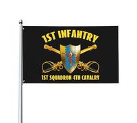 3X5Ft Banner Breeze Flag Drapeau Du 1Er Escadron Du 4E Régiment D'Infanterie De Cavalerie Personnalisé Drapeau De Famille Élégant Pour Balcon Cadeau