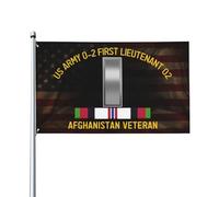 3X5Ft Banner Breeze Flag Drapeau Du Premier Lieutenant O2 Américain Vétéran D'Afghanistan Lavable Drapeau De Jardin Uv Résistant Pour Balcon Cadeau