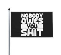 3X5Ft Banner Breeze Flag Drapeau « Personne Ne Vous Doit Rien » Unique Drapeau Militaire Personnalisé Pour Patio Plate-Forme