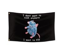 3X5Ft Banner Breeze Flag Je Ne Veux Plus Cuisiner, Je Veux Mourir (Drapeau) Élégant Drapeau Militaire Unique Pour Fête Patio