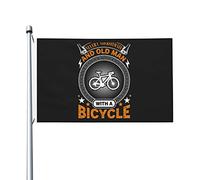 3X5Ft Banner Breeze Flag Ne Sous-Estimez Jamais Un Vieil Homme Avec Un Drapeau À Vélo Lavable Drapeau De Jardin Luxueux Pour Fête Balcon