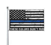 3X5Ft Drapeaux Décoratifs D'Extérieur Ces Couleurs Ne Fuient Pas Le Drapeau De La Police Américaine Uv Résistant Drapeau Militaire Luxueux Pour Plate-Forme Fête
