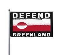 3X5Ft Drapeaux Décoratifs D'Extérieur Défendons Le Groenland - Drapeau « Je Suis Debout » Luxueux Drapeau De Famille Prime Pour Fête Patio