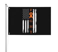3X5Ft Drapeaux Décoratifs D'Extérieur Drapeau Américain Des Survivants De La Leucémie Prime Drapeau De Jardin Lavable Pour Patio Cadeau