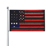 3X5Ft Drapeaux Décoratifs D'Extérieur Drapeau De L'Alliance Franco-Américaine (États-Unis) Prime Drapeau De Jardin Luxueux Pour Balcon Plate-Forme