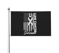 3X5Ft Drapeaux Décoratifs D'Extérieur Drapeau Des Survivants Du Cancer Du Poumon Prime Drapeau De Famille Personnalisé Pour Patio Fête
