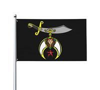 3X5Ft Drapeaux Décoratifs D'Extérieur Drapeau Maçonnique Des Shriners, Drapeau De Maison Uv Résistant Drapeau De Famille Personnalisé Pour Plate-Forme Balcon